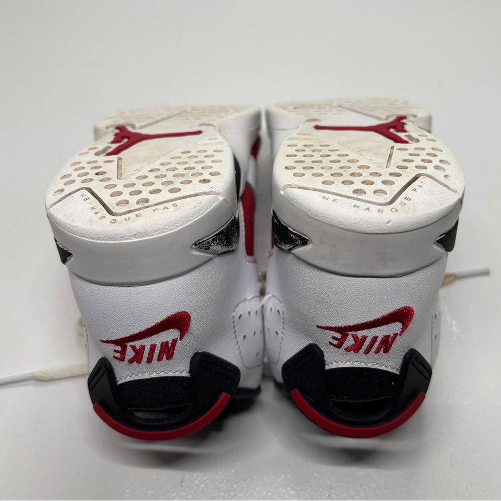 Kids Nike Air Jordan 6 Retro Carmine 13C Red White Black Youth Sneakers - Picture 10 of 11